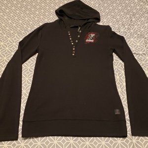Harley Davidson Studded Button Up Hooded Thermal M